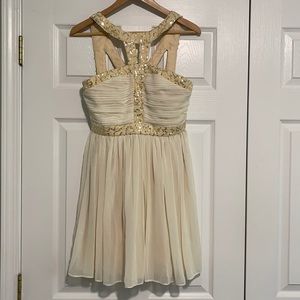 ModCloth cream and yellow formal dress